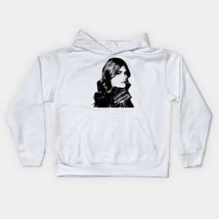 Courtney La Plante // pencil sketch Kids Hoodie